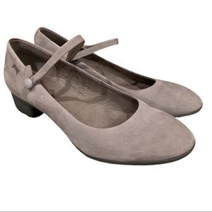 Camper Women's Suede Mary Jane Pumps in Light Gray